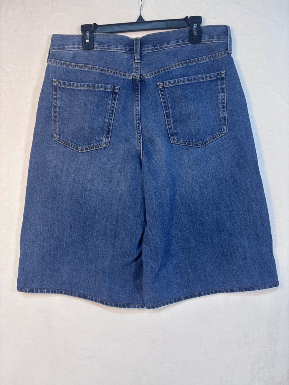 Old Navy Mid-Rise Baggy Wide-Leg Culotte Blue Denim Jeans Size Petite 12 NEW - Picture 8 of 14